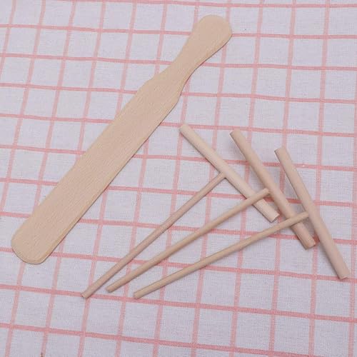 Miniatura 7 de Hemoton 4 piezas de espátula de madera, esparcidor de panqueques, herramienta para hacer panqueques, espátula de crepé, espátula de crepé, crepé,