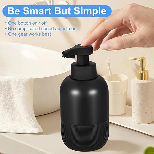 Miniatura 2 de Dispensador automático de jabón para decoración de baño, dispensador de jabón de manos de 15 onzas, dispensador de jabón de cocina recargable,