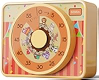 VOCOO Kids Visual Timer for Classroom - 60-Minute Countdown for Kitchen Cooking Office, Strong Magnet, Silent Time Management Tool, 2 AAA Batteries Included, Cute Animal Pattern (Orange)