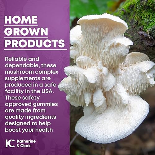 Miniatura 7 de Brain Gold - Gomitas de súper hongos que ayudan a apoyar el sistema inmunológico, suplemento de hongos melena de león, sabor natural a frambuesa,