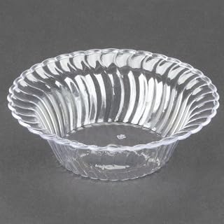 Fineline Settings Flairware Clear Shell Edged China-Like 5 oz Bowl 180 Pieces