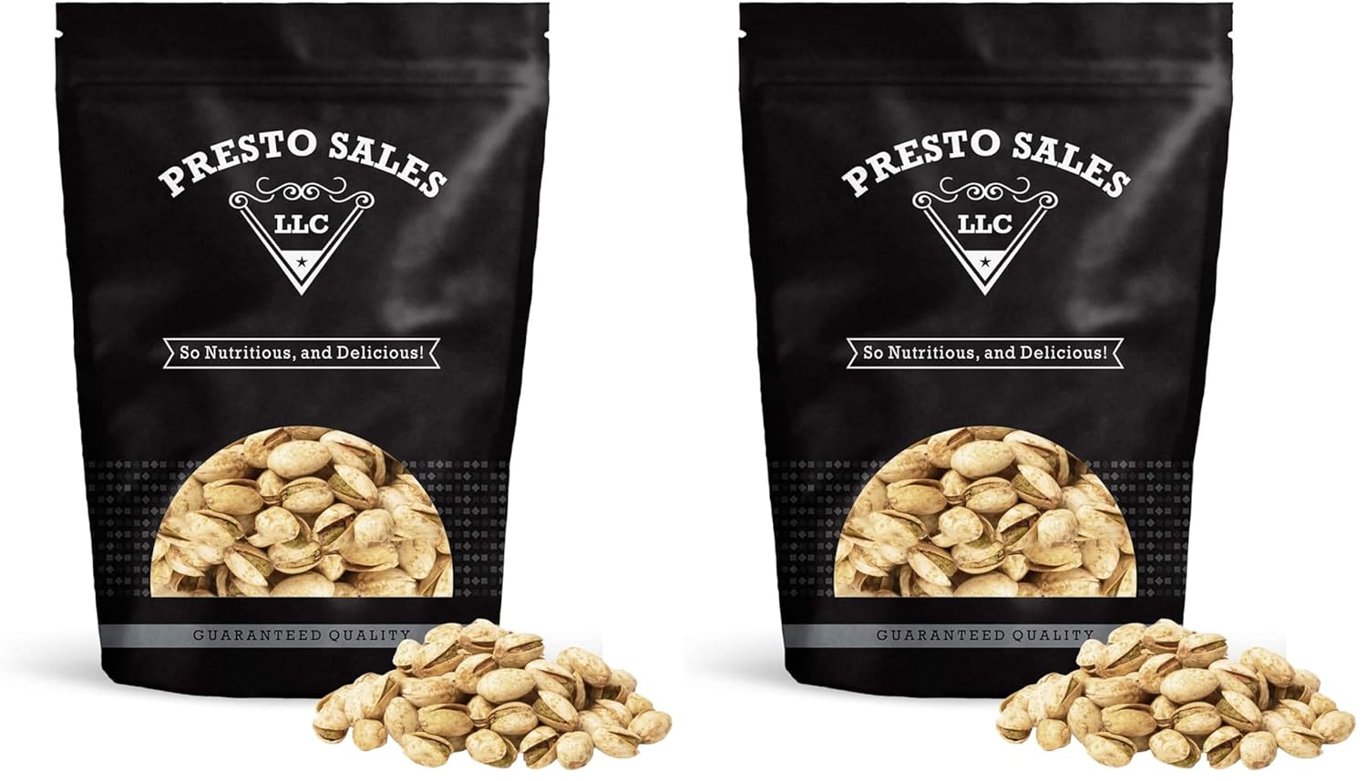 Presto Sales In Shell Pistachios Chili Lemon 16 oz. | Premium Roasted, Flavored Pistachio Nuts | Healthy, Natural, Vegan, Non-GMO | Resealable 1 lb. Bag (Pack of 2)