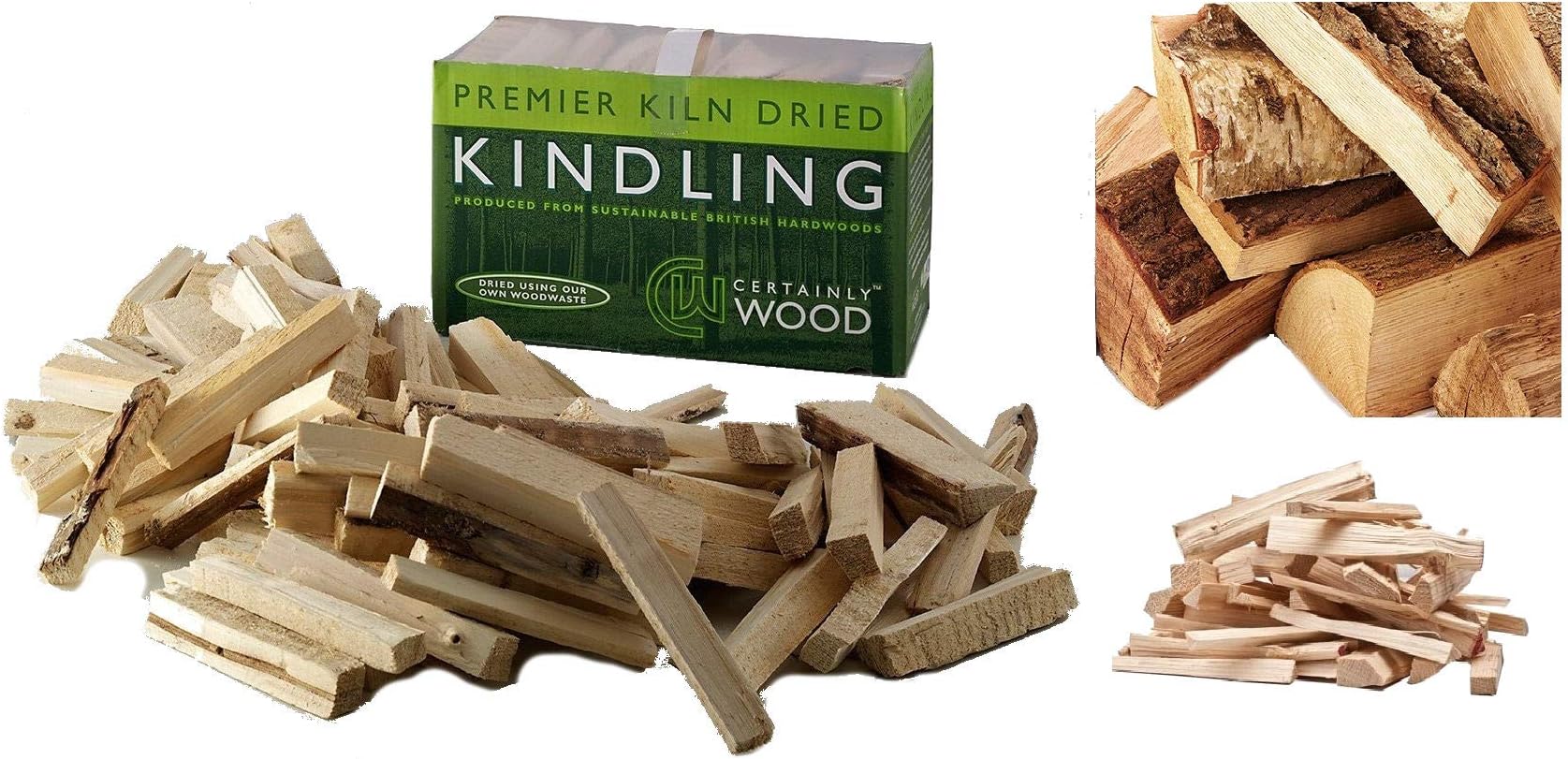 Kiln Dried Kindling Wood - Natural Firelighters for Log Burners, Firewood for Home Fires, BBQ's, fire pits, Stove, Fireplaces.Flamers - Next Day DELIVERY