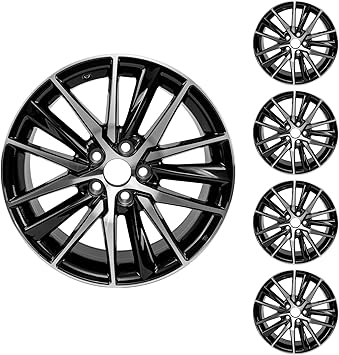 New 18 inch rims Set of 4 18x8 inch Alloy Wheel Rims for Toyota camry 2018 2019 2020 2021 2022 machined Black OEM Factory Replacement wheel Rims ALY69133U45N