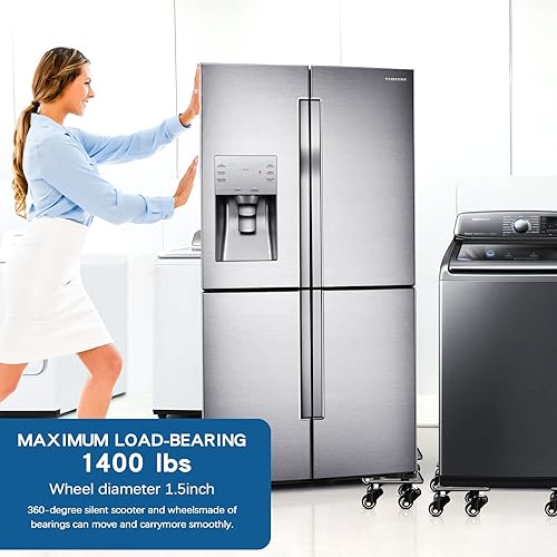 Miniatura 3 de Herramienta de elevación de muebles resistente plataforma de mudanza de muebles mejorada con 4 ruedas desmontables capacidad de carga de 1400 libras