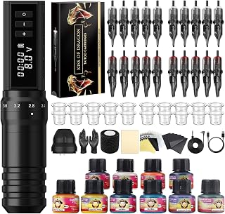 KOD Hunter MAX Wireless Tattoo Gun Kit with Supplies