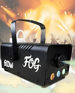 Fog Machine, Smoke Machine LED Light 600W with Wireless&Wired Remote Control for Parties Halloween Wedding and Stage Effect, 600W