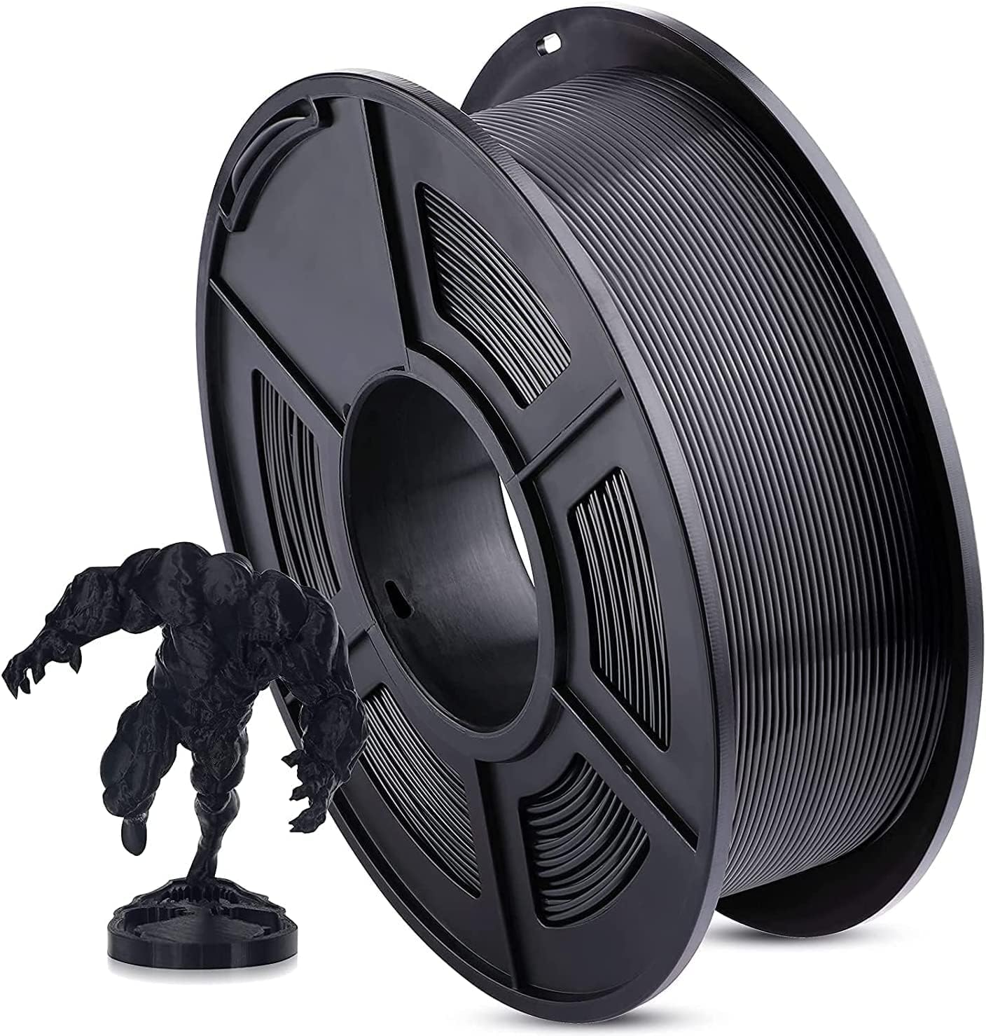 High Speed 3D Printer Filament 1.75mm, Up to 10X Faster, Rapid PLA Filament with High Prints Quality, Dimensional Accuracy +/- 0.02mm, Print with Most FDM 3D Printers, 1KG Spool, Black