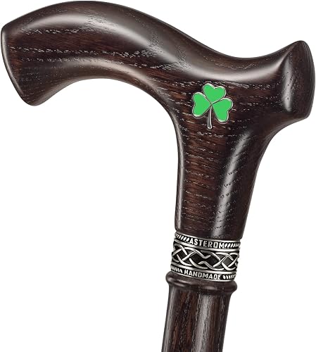 Asterom Celtic Walking Stick - Handcrafted Walking Cane, Cool Wooden Walking Sticks for Men & Women (Walnut)