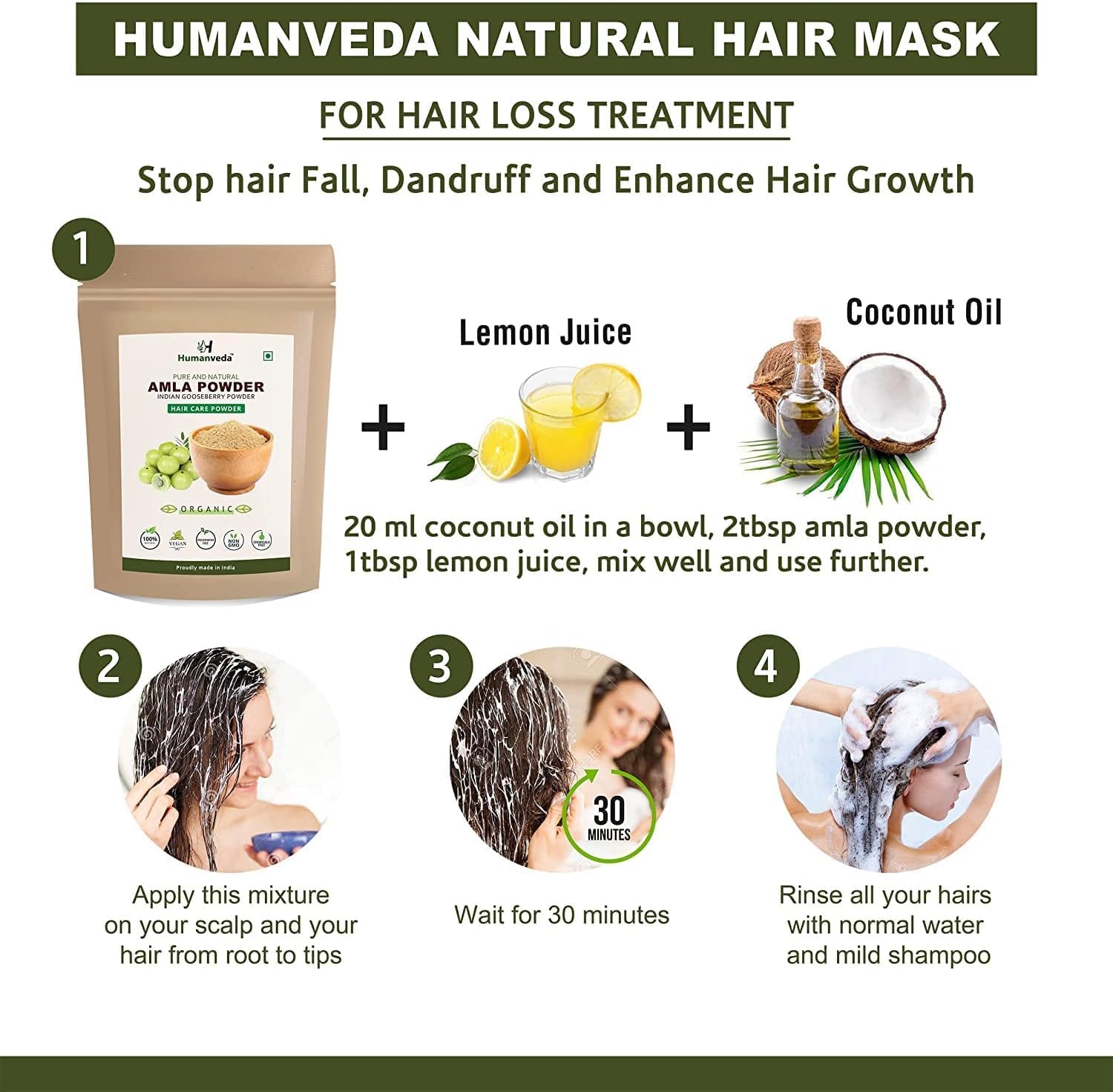 QURA Amla Natural y Orgánico Polvo de Grosella Espinosa India para Cabello y Piel, (100 g * 2 = 200) Paquete de 2
