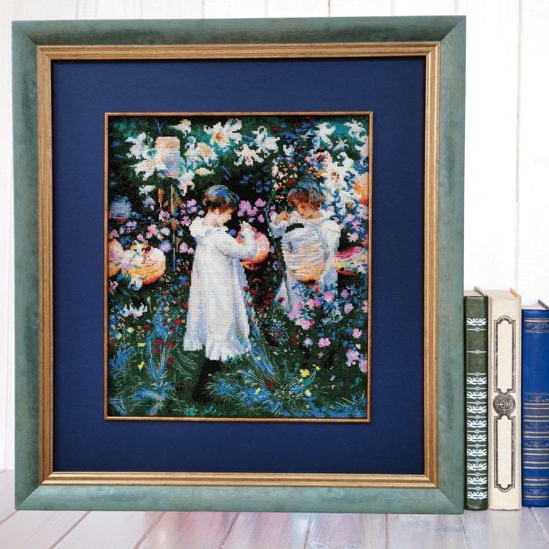 RIOLIS 2053 Carnation, Lily, Lily, Rose After J. S. Sargent's Painting