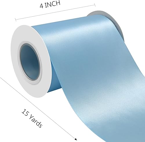 Miniatura 901 de Cinta de satén rosa polvoriento de doble cara de 1/4 pulgadas x 50 yardas, cintas de poliéster polvorientas para envolver regalos, cinta de tela