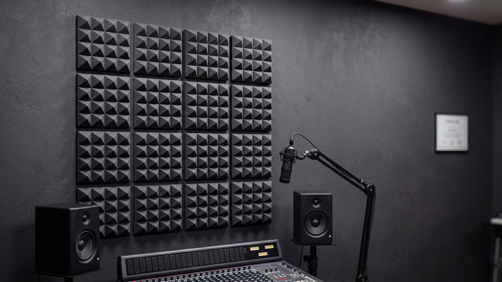 Amazon.com: Acoustic Panels - 12 Pack 12x12x2 Inches Black Pyramid
