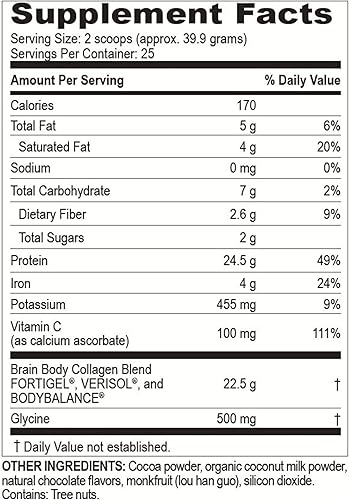 Miniatura 3 de Brain Body - Péptidos de colágeno en polvo sin sabor - Suplemento premium para piel, músculos y articulaciones - Suplementos de colágeno para