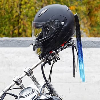 Amazon | SUPVOX バイク用ヘルメット装飾 吸盤付きポニーテール