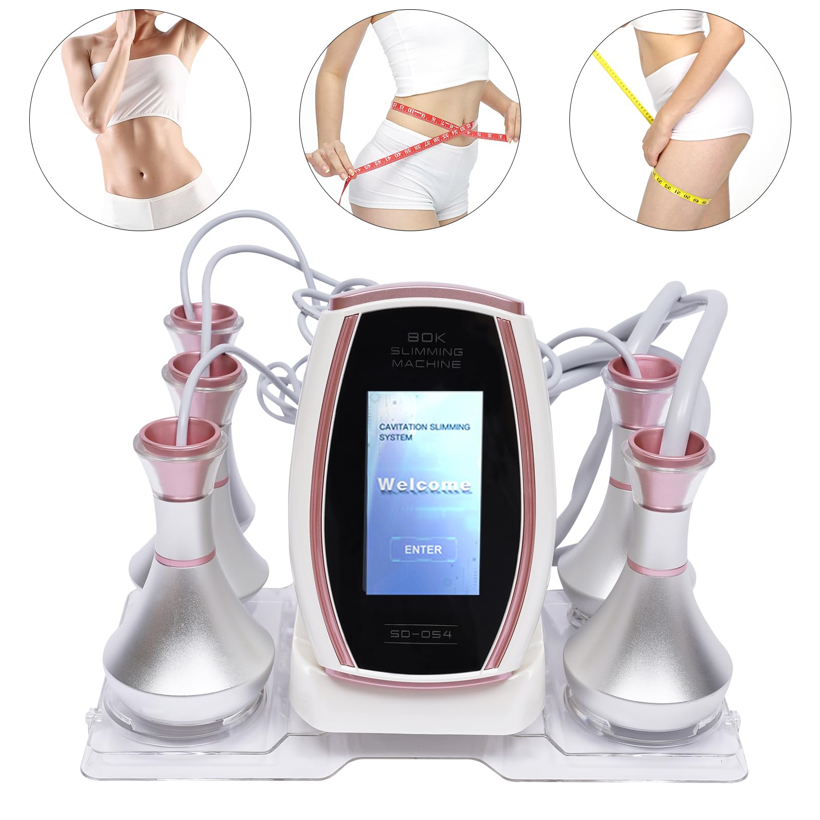 Macchina di cavitazione 80 K 5 in 1, macchina di bellezza a radiofrequenza ad ultrasuoni, dimagrante per dimagrire, rassodare la pelle, riduzione del grasso, corpo e viso