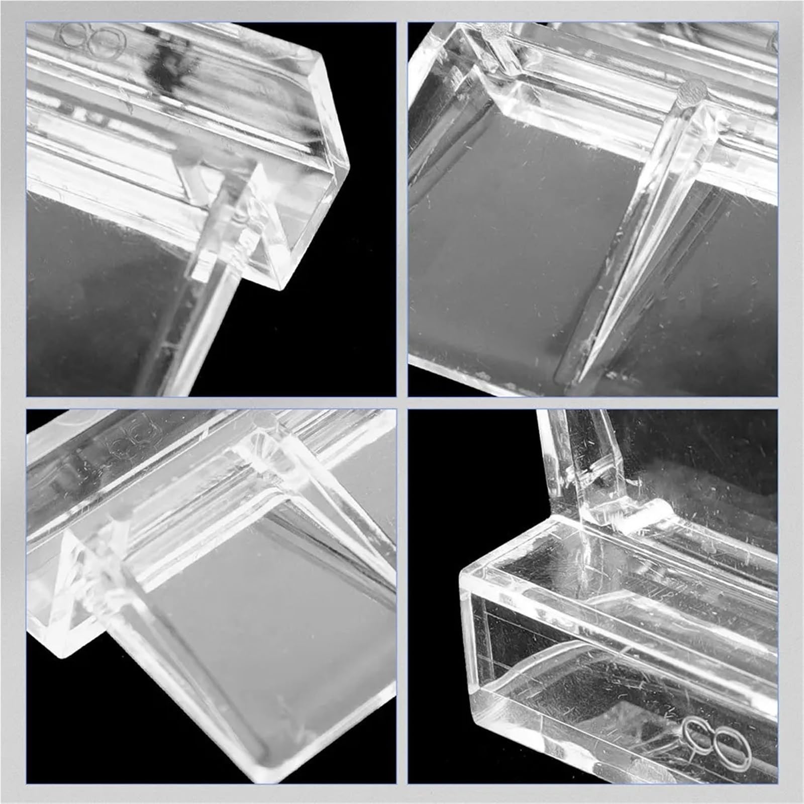 Aquarium-Deckel-Clips, 16 Stück, Aquarium-Deckel-Clips, 6 mm, Acryl, Halterung für Glashalter, randlose Top-Clips, Zubehör
