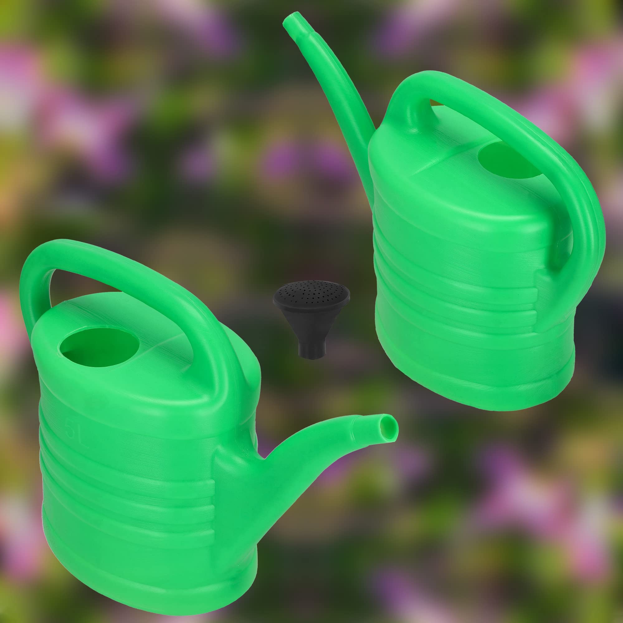 Set di 2 annaffiatoio Classic da 5 l, senza tempo, in verde brillante