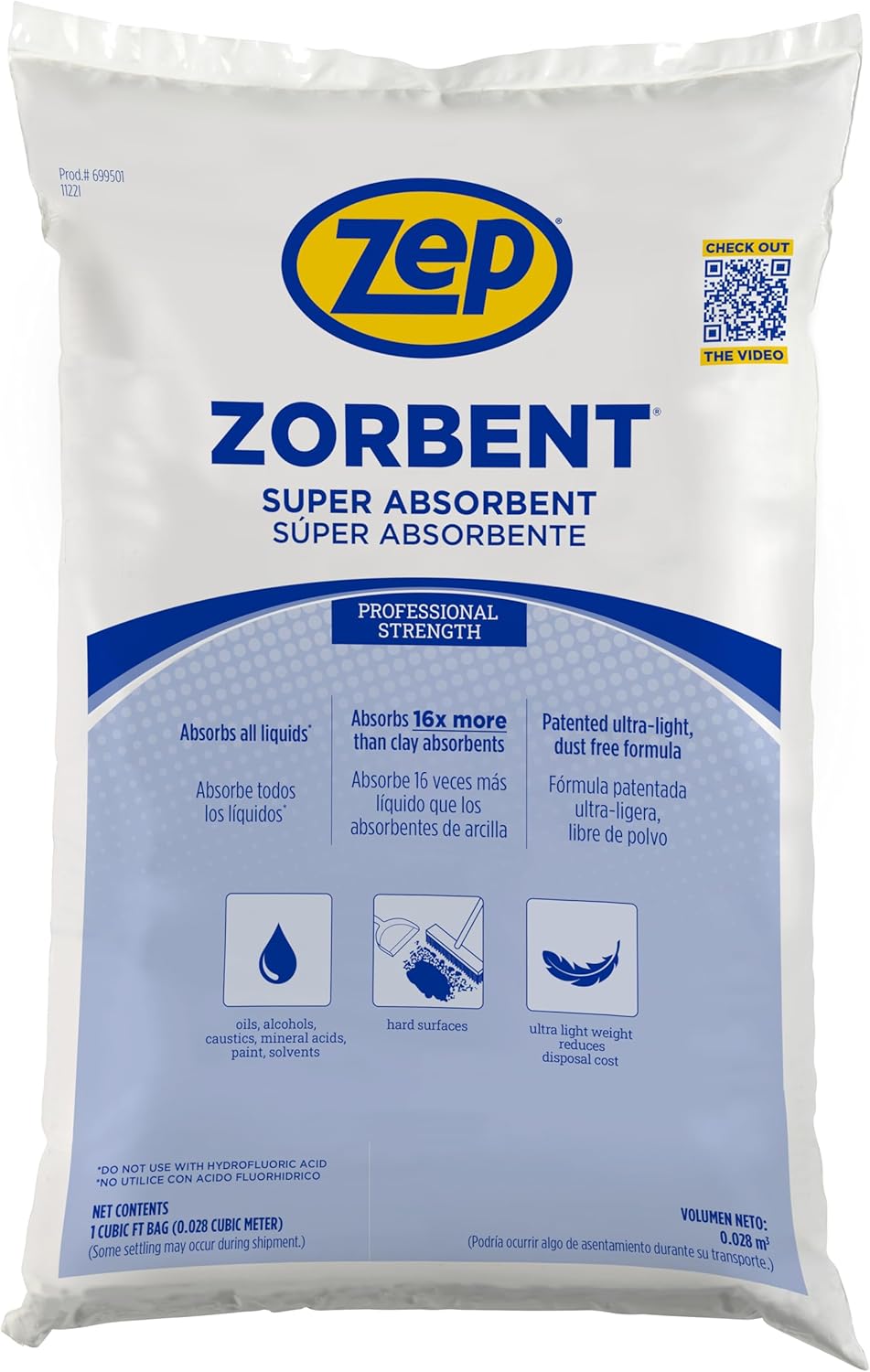 Zep - Zorbent 1 Cubic Ft Bag (699501)