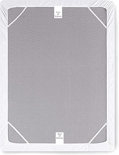 Miniatura 6 de Sábana bajera individual, sábana bajera solamente. Mantente en forma en el colchón con correas elásticas en las esquinas, bolsillo extra profundo,