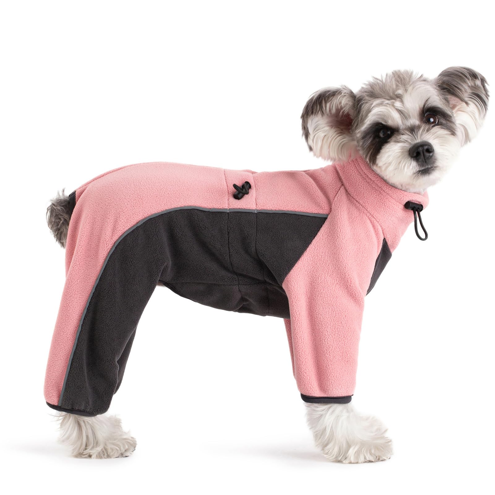 Fleece Dog Coat for Small Medium Dog,Pullover Pajamas Jumpsuit Bodysuit Puppy Coats with Legs, Pet Windproof Warm Cold Weather Jacket Full Body Vest