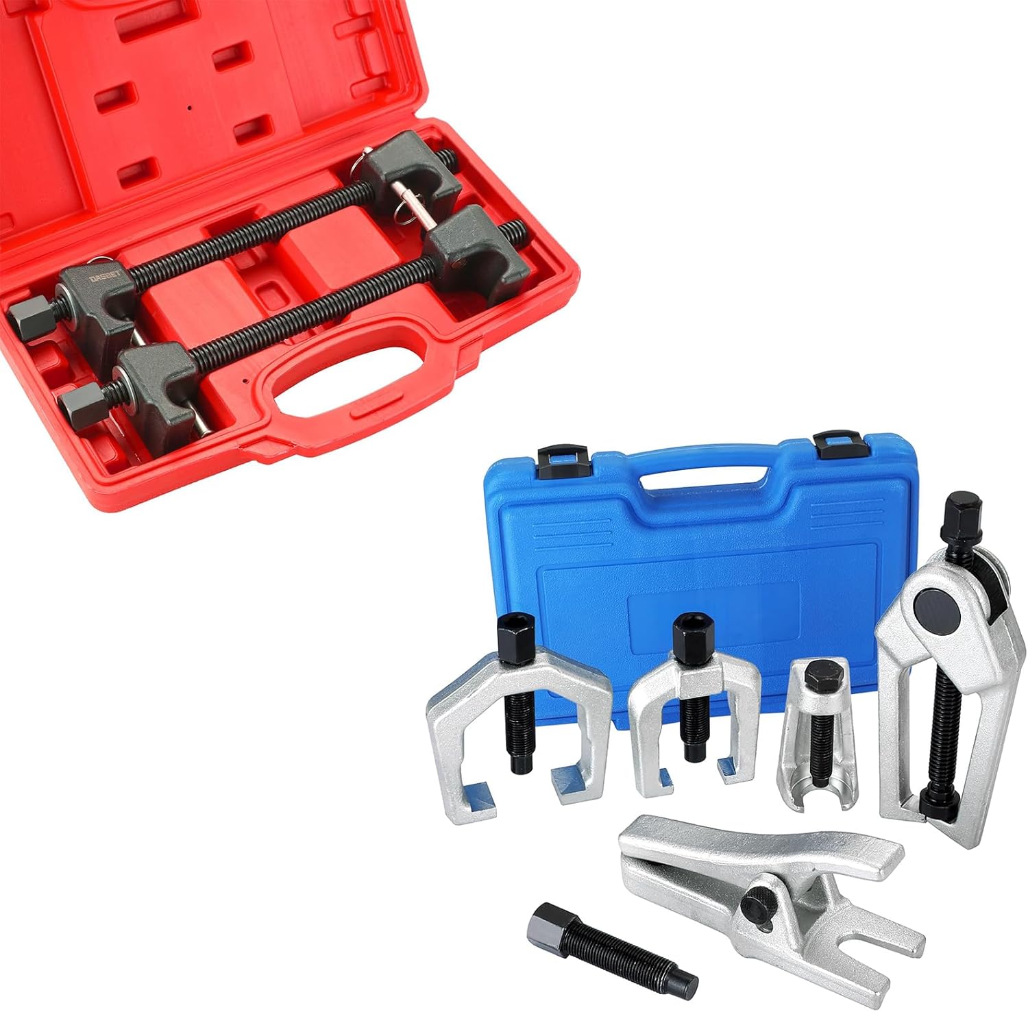 DASBET Macpherson Strut Spring Compressor Tool Kit & 5PCS Ball Joint Separator Front End Service Tool Kit