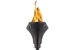 TIKI ISLAND KING TORCH: Decorative Outdoor Torch for Lawn, Patio and Backyard