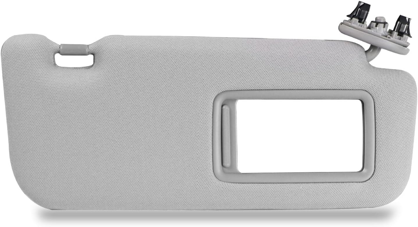 Nakuuly Sun Visor Gray Compatible with Toyota Corolla 2007 2008 2009 2010 2011 2012 2013 Left Driver and Right Passenger Side Sunvisor with Mirror Replaces # 74320-02711-E0 74310-12L80-B0