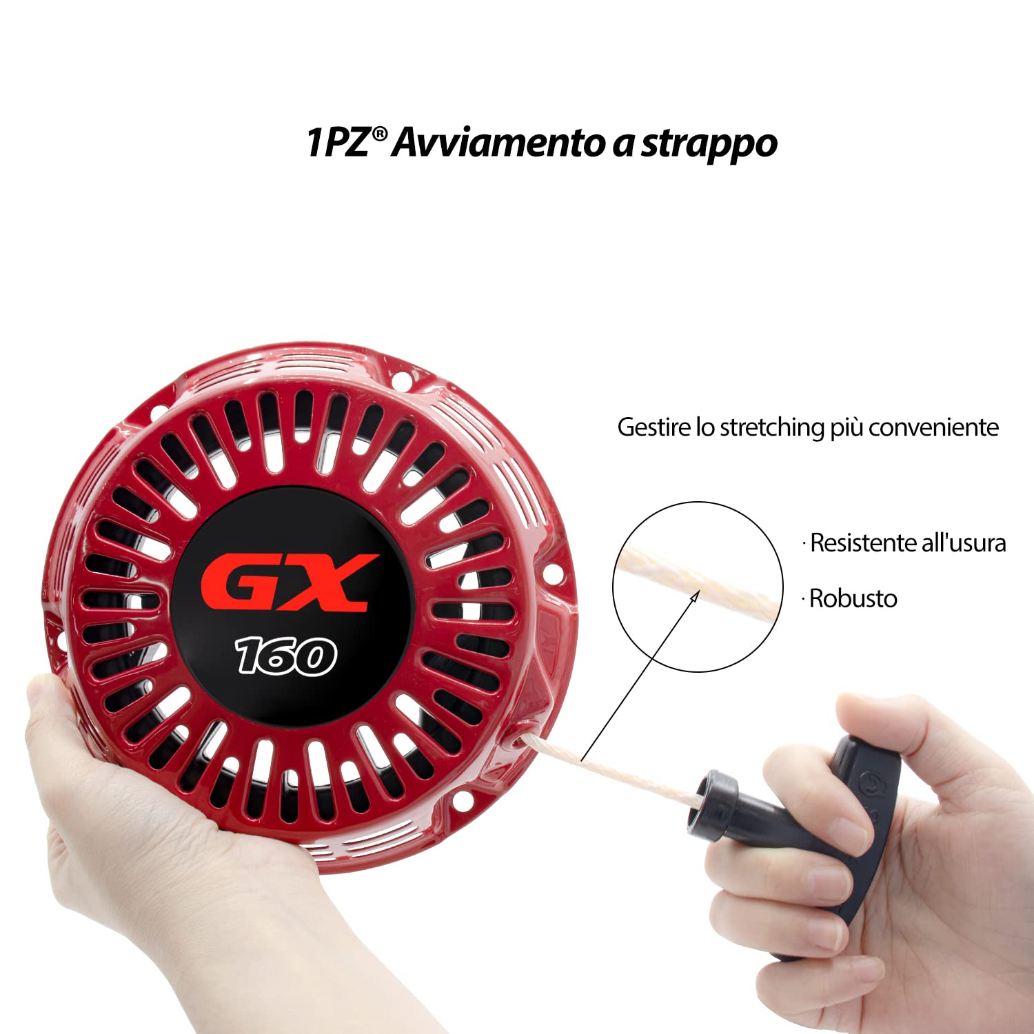 1PZ WL1-G02 Avviamento a Strappo Sostitutivo per Honda GX120 GX140 GX160 4hp 5.5hp 6.5hp Generatore Motore Parte del Tosaerba