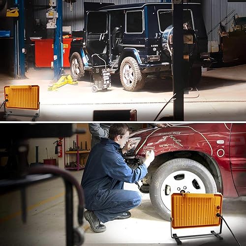 Miniatura 6 de Houselyla ECO - Luz de trabajo, 50 W, 5800 lm, 6700 K, 4.8 pies, 1.5 M, enchufe con interruptor, impermeable, luces LED portátiles para exteriores e