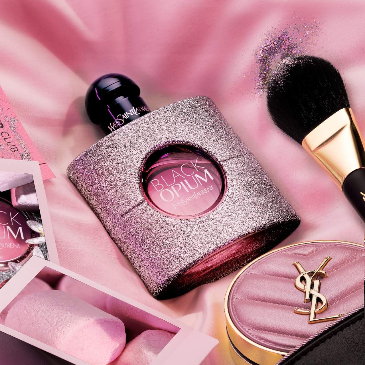 Yves Saint Laurent Black Opium Eau De Parfum Glitter Spray for Women, 3.0 Ounce - Image 4