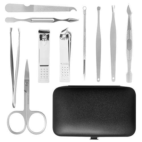Nail Clippers Set, 10 Piece Manicure Set & Pedicure Kit,