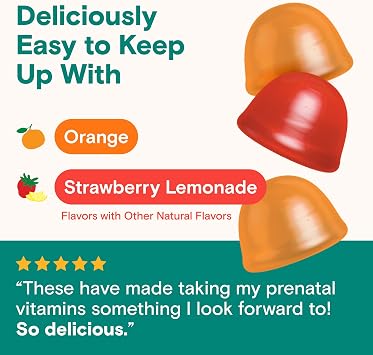 SmartyPants Prenatal Multivitamin Gummies, Omega 3 (DHA/EPA), Methylfolate, Biotin, Vitamin D3, C, Vitamin B12, B6, Vitamin A, K & Zinc, Gluten Free, 120 Count (40 Day Supply)