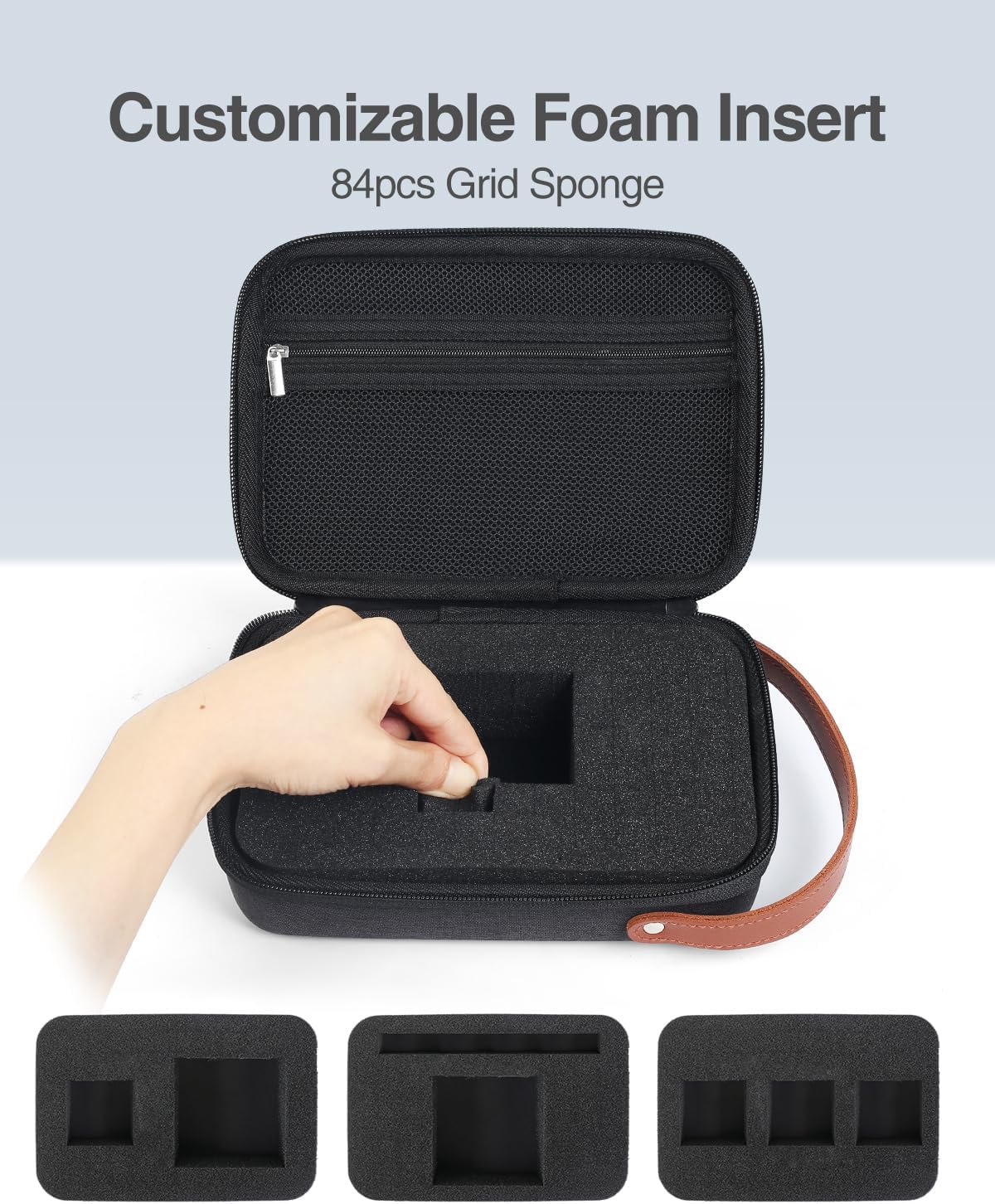 Luxtude Hard EVA Case with Foam, Hard Sided EVA Shockproof Camera Organizer Case, Travel Carrying Cases for Drones, Digital Products, Electronic Instruments, etc. - Image 3