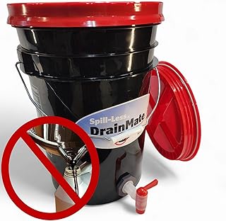 Spill-Less DrainMate™ 24 Quart Oil Drain Container, Sealed Lid for Easy Transport, On-Off Spigot for Precise Fluid Transfer, Made in USA