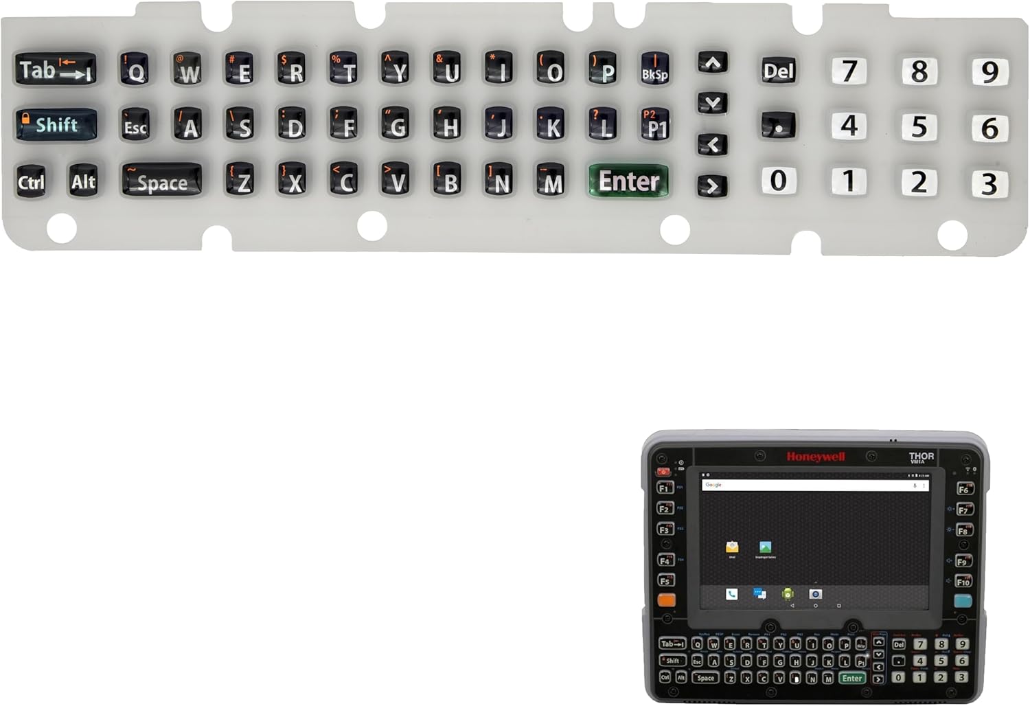 VM1A Spare Keypad for 51-Key Keyboards on Honeywell Thor VM1A Vehicle-Mounted Computer Android