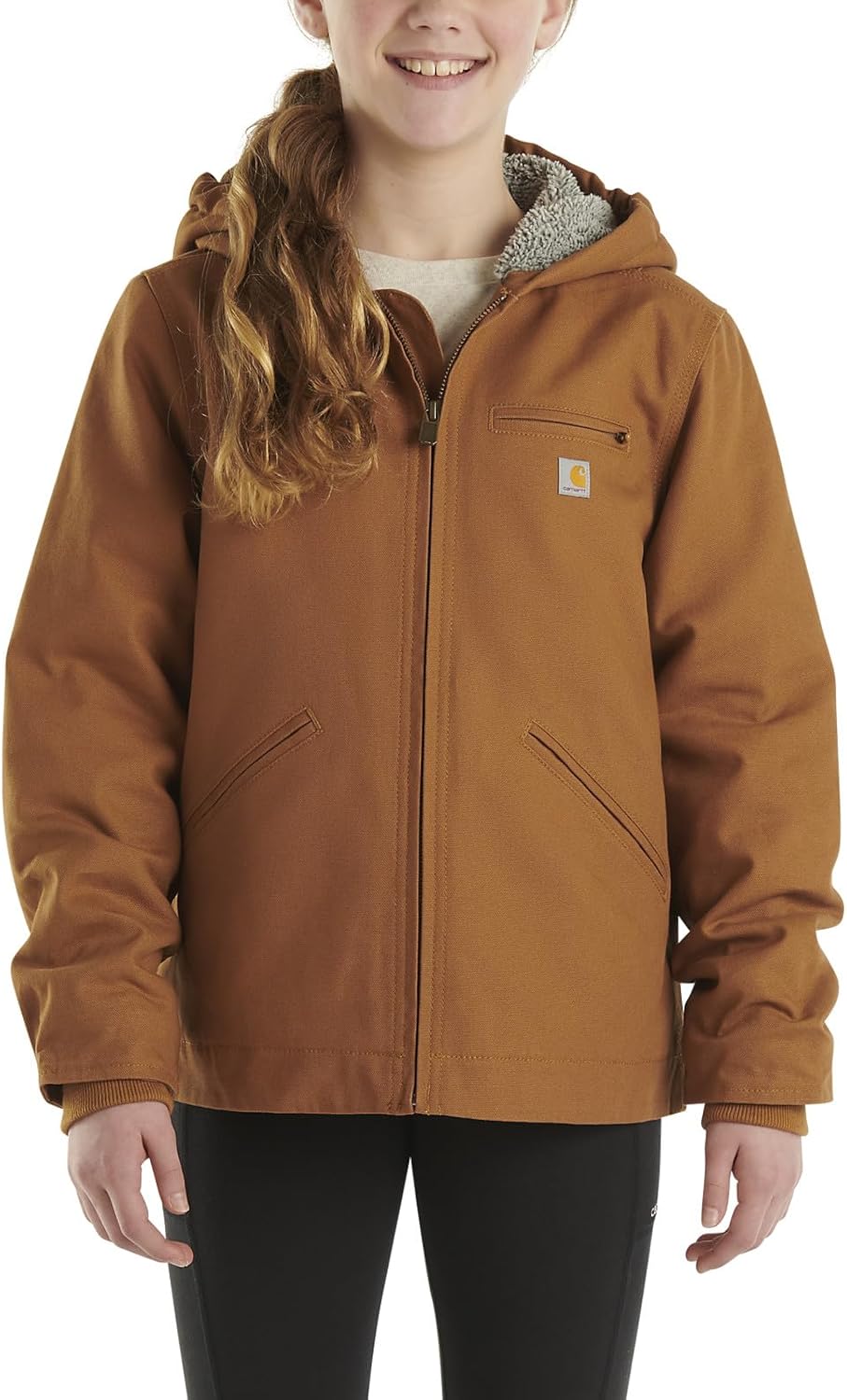 Carhartt Kid's CP9547 Canvas Insulated Hooded Jacket - Girls