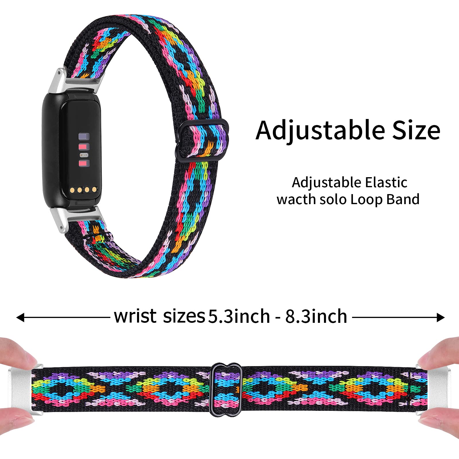 Gimuk Nylon-Armband Für Fitbit Luxe – Weiches, Atmungsaktives Ersatzarmband, Elastisch, In Small/Large, Verschiedenen Farben