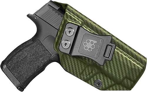 Miniatura 10 de Amberide IWB & OWB KYDEX Holster Fit Pistola Sig Sauer P365XL, dentro fuera de la cintura de transporte oculto, inclinación ajustable y retención