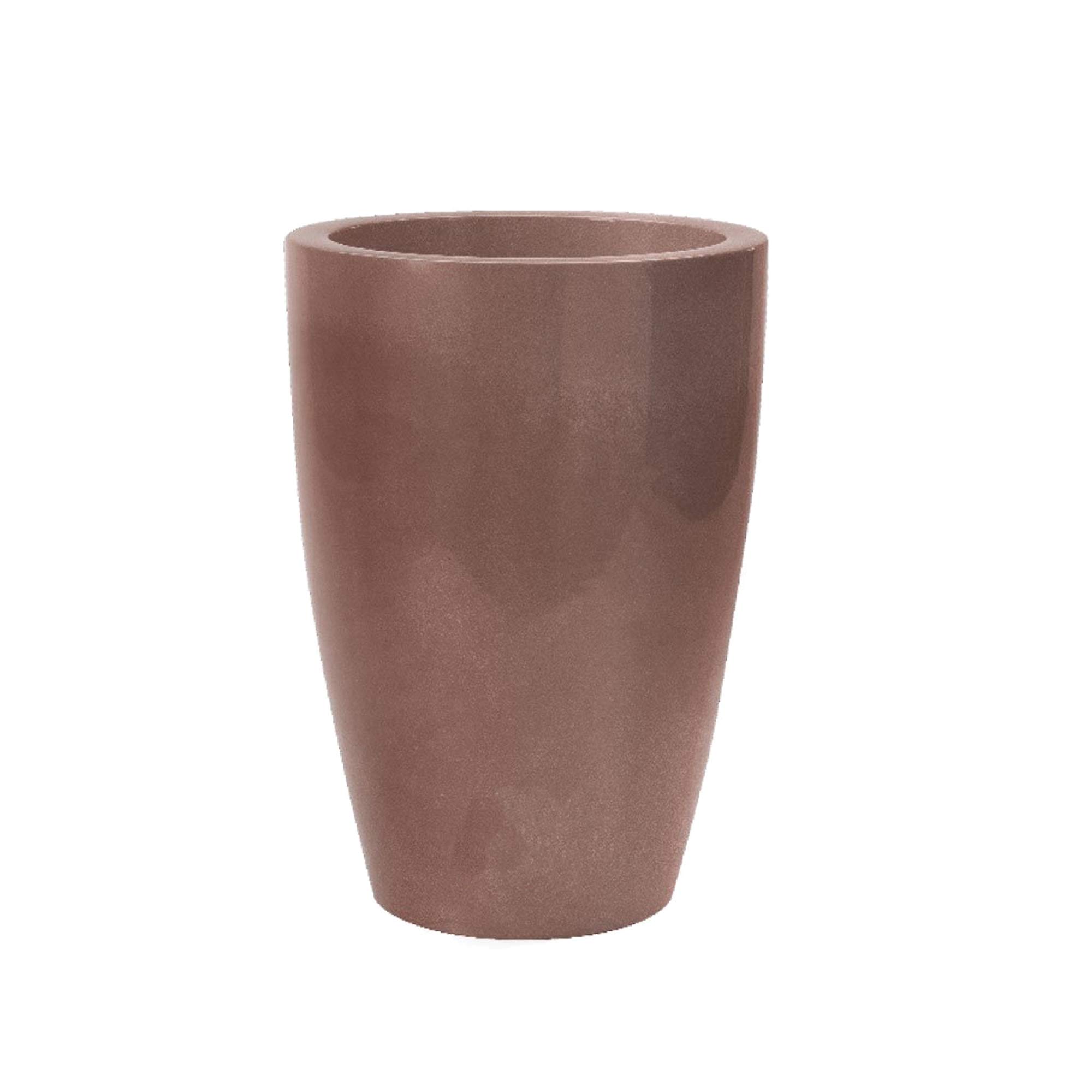 Vaso resina TYLUS GLOSS AVANA diametro 30 altezza 40, diametro base 20, misure interni per pianta d25 h37 ad Uso Interno ed Esterno