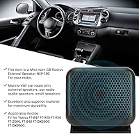 Vista 2 de Ciciglow Mini altavoz externo rectangular del alto rendimiento NSP-100 para la radio del CB, FT-847 FT-920 FT-950 FT-2000