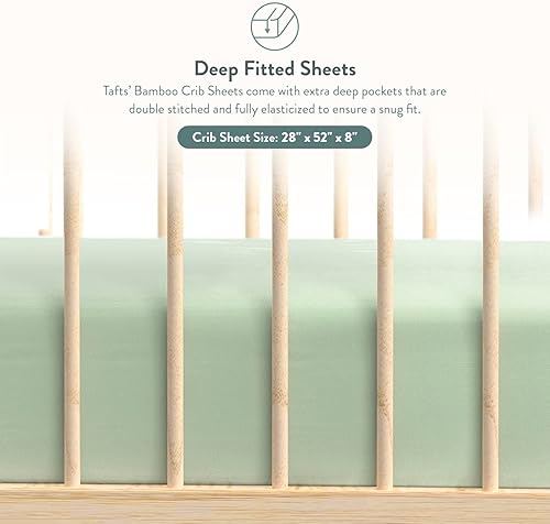 Miniatura 6 de TAFTS Sábanas de Bambú para Niños y Niñas - Sábanas de Bambú 100% Pura Viscosa Orgánica - Sábanas de Bambú 400TC - 1 pieza - 8" Deep Pocket - Tacto