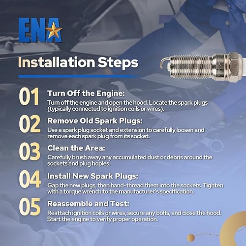 Miniatura 8 de ENA Juego de 4 bujías iridio compatibles con Ford Lincoln Mercury Mazda C-Max Escape Fusion Transit Connect MKZ Milan 2.0L 2.3L 2.5L Reemplazo para