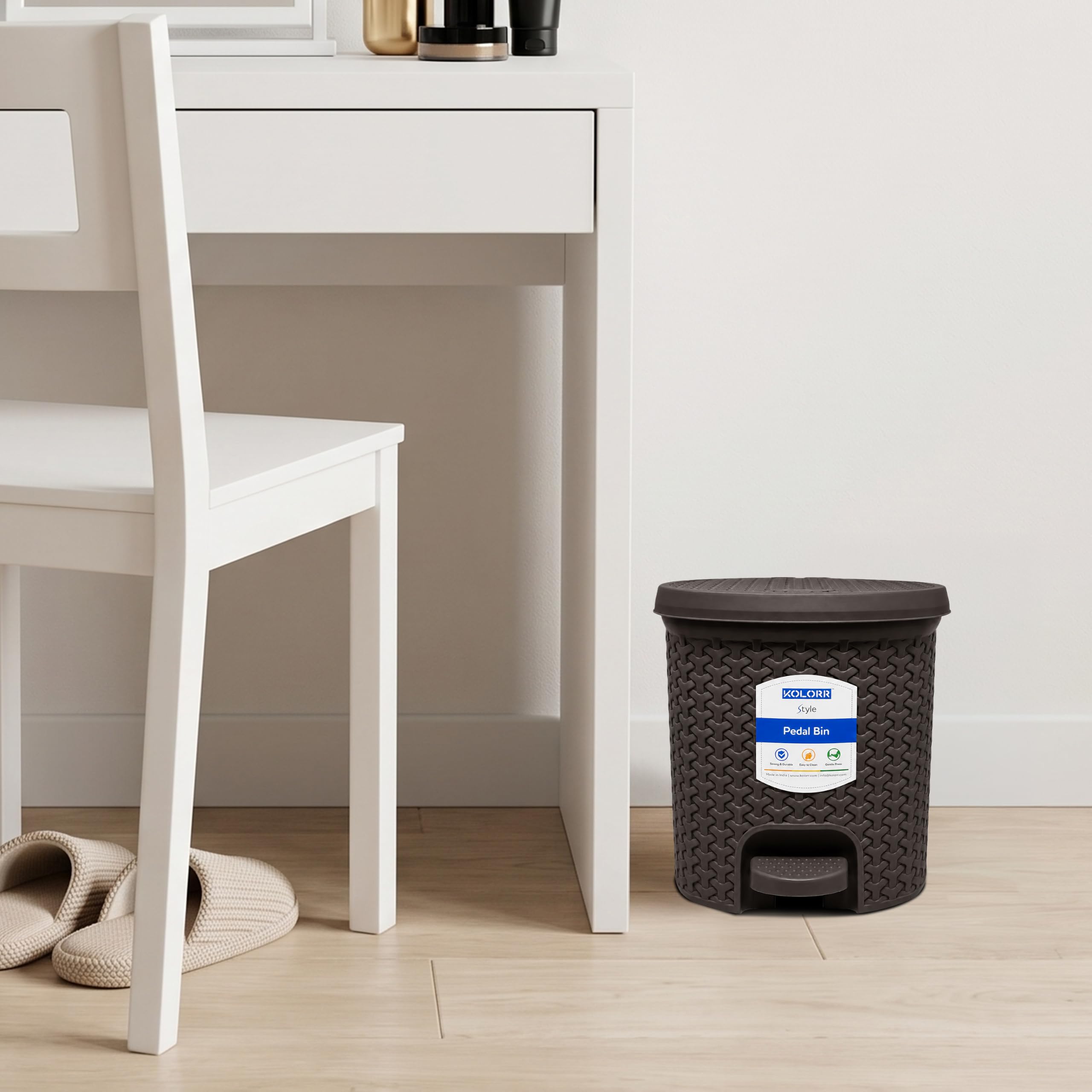 KOLORR Magnum 6L Dustbin - Dark Brown -6