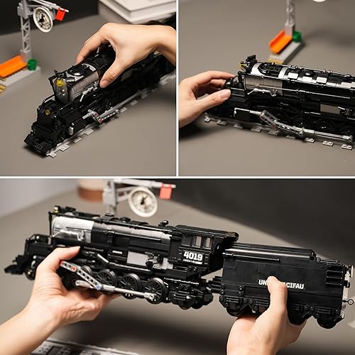 Miniatura 4 de Juego de construcción de tren urbano compatible con Lego para adultos, juegos de juguetes de construcción de tren tronco para niños y niñas de 8 a