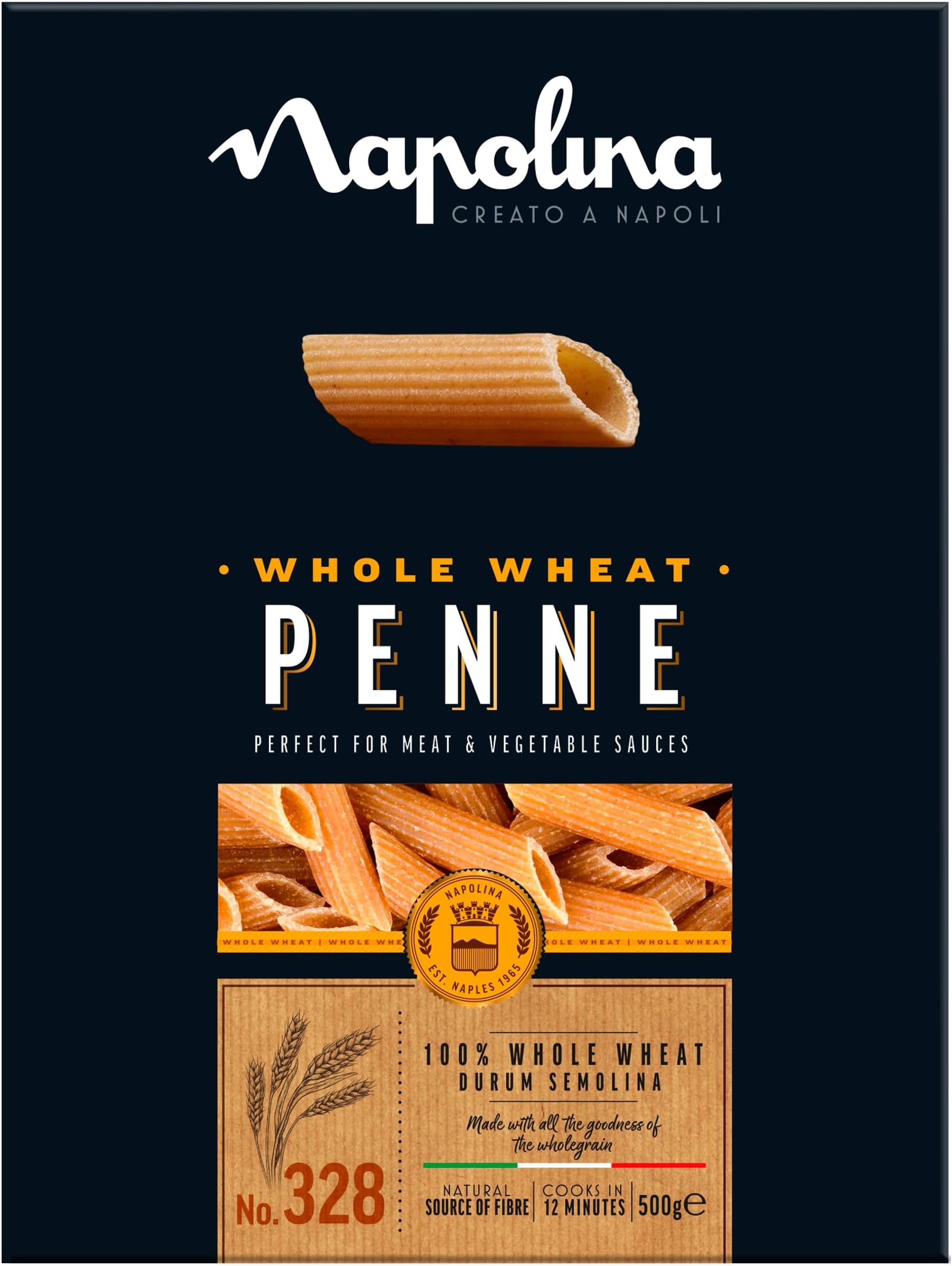 Napolina Whole Wheat Penne, 500g