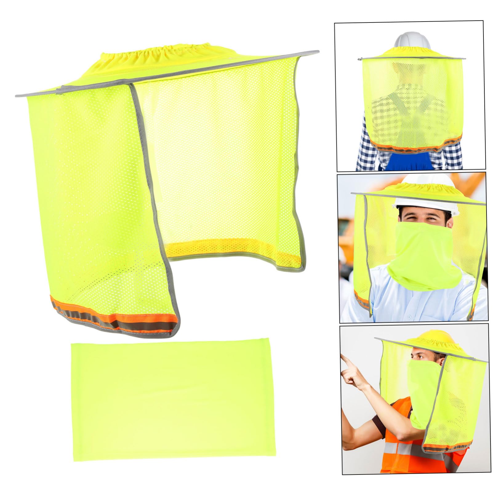 ULTECHNOVO 4piezas Sombrero De Protección Solar Para Casco Visera y Cubierta De Cuello Para Obras y Instalaciones Al Aire Protección Uv y Comodidad Construcción
