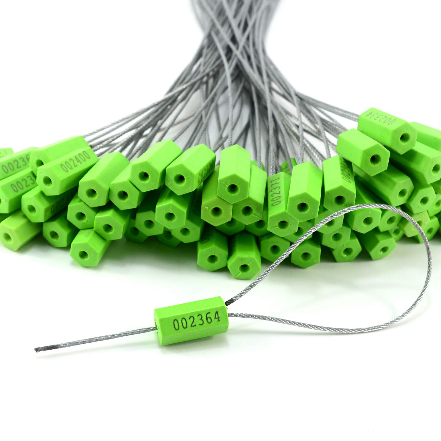 Free Shipping Offer Tamper Proof Security Cable Tags for Truck Trailer Pull-Tite Metal Shipping Seals Numbered Padlock Seals for Container(Pack of 1000 pcs, Green) New Product Tamper Proof Security Cable Tags for Truck Trailer Pull-Tite Metal Shipping Seals Numbered Padlock Seals for Container(Pack of 1000 pcs, Green)