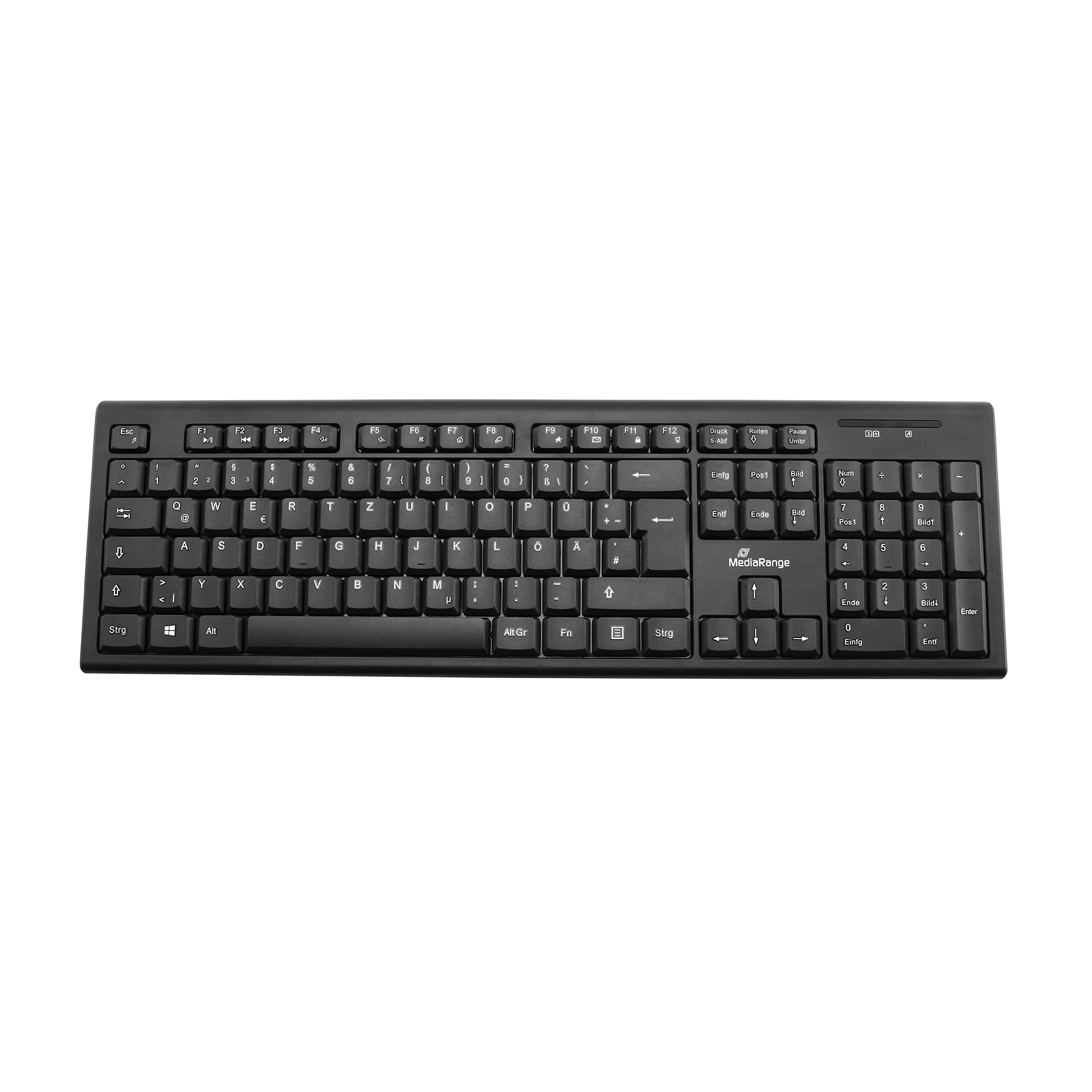 MediaRange Funk-Tastatur, QWERTZ, schwarz
