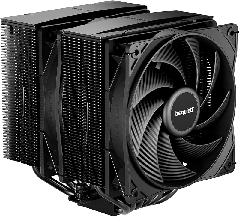 Enfriador de aire para CPU Pure Rock Pro 3 negro | 6 Heat Pipes de 6 mm de alto rendimiento con tecnología HDT | Ventilador PWM silencioso de 120 mm | AMD:AM4 AM5/Intel LGA 1700/1150/1151/1200 | Negro | BK042